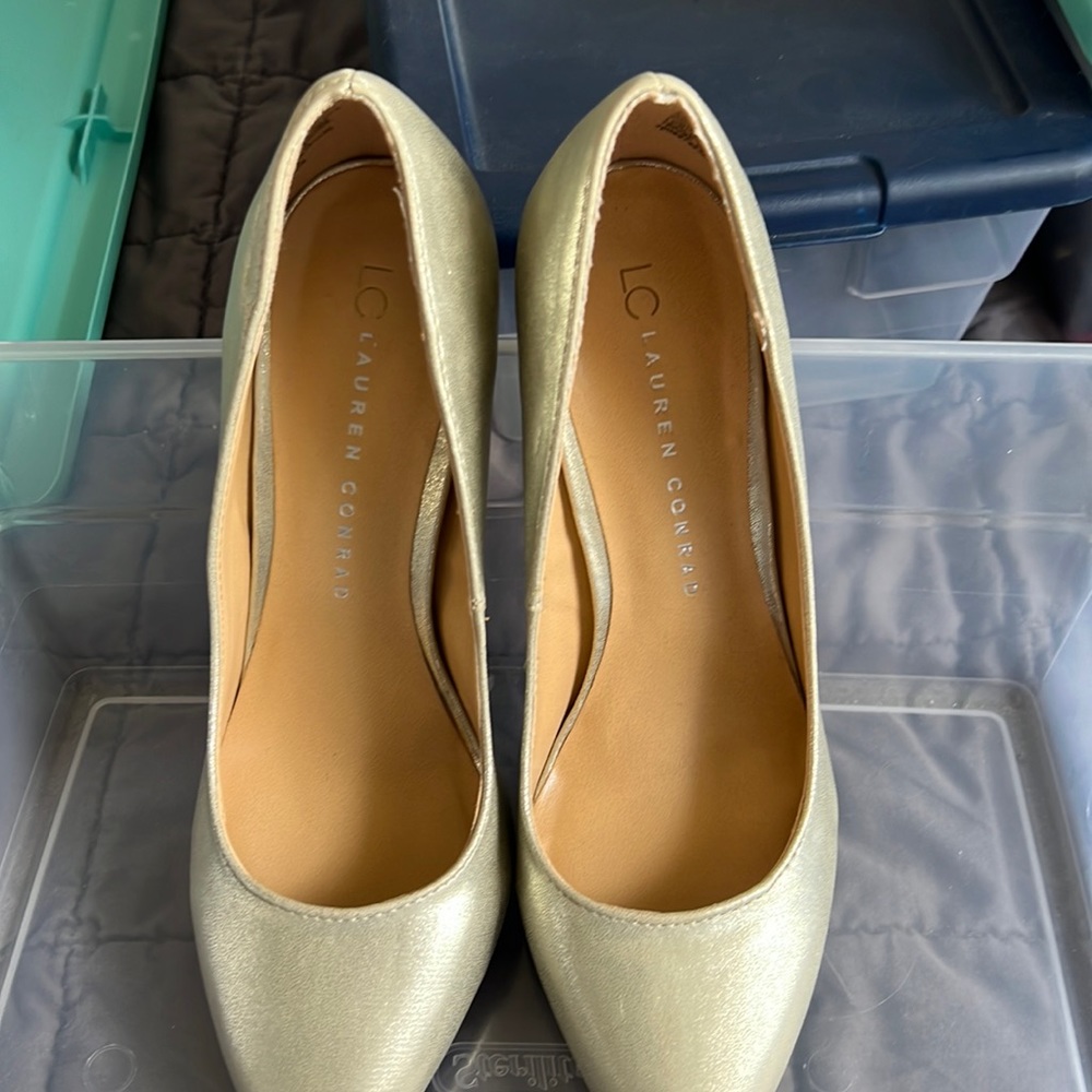 6.5 Metallic women shoes